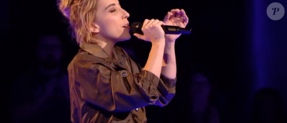 Gustine et Maxim s'affrontent lors des battles de The Voice 2020 - Talents de Lara Fabian. Emission du samedi 14 mars 2020, TF1
