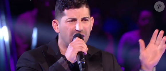 Akob et Tirso s'affrontent lors des battles de The Voice 2020 - Talents de Pascal Obispo. Emission du samedi 14 mars 2020, TF1