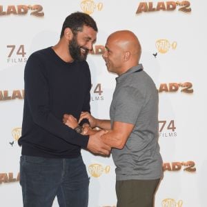 Ramzy Bédia et Eric Judor - Les célébrités posent lors du photocall de l'avant-première du film "Alad'2" au cinéma le grand Rex à Paris le 21 septembre 2018. © Guirec Coadic/Bestimage