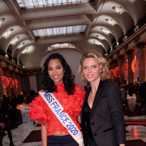 Clémence Botino (Miss France 2020) et Sylvie Tellier (Miss France 2002 et présidente du comité Miss France) lors du déjeuner d'affaires "Edition Spéciale Femmes" de la 5ème édition du Chinese Business Club à l'occasion de la journée internationales des droits des femmes au Pavillon Cambon Potel et Chabot, à Paris, France, le 9 mars 2020. © Rachid Bellak/Bestimage