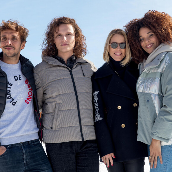 Ruben Alves, Pascale Arbillot, Stefi Celma, Alexandre Wetter au photocall du film "Miss" lors du 23ème festival international du film de comédie de l'Alpe d'Huez, le 18 janvier 2020. © Cyril Moreau/Bestimage