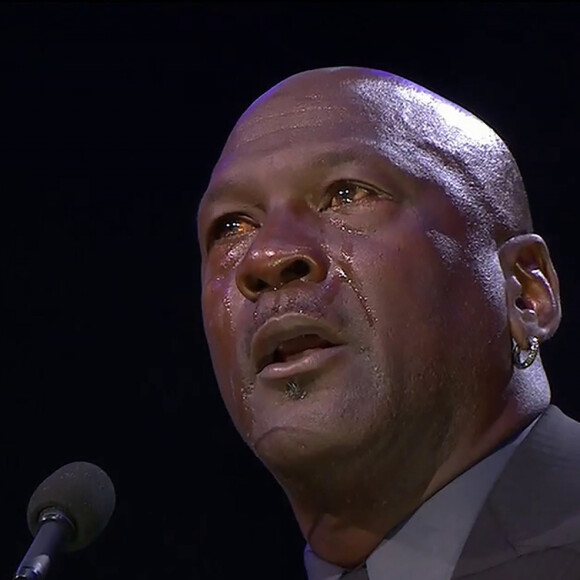 Michael Jordan, ému aux larmes, lors de l'hommage à Kobe Bryant au Staples Center de Los Angeles, le 24 février 2020.