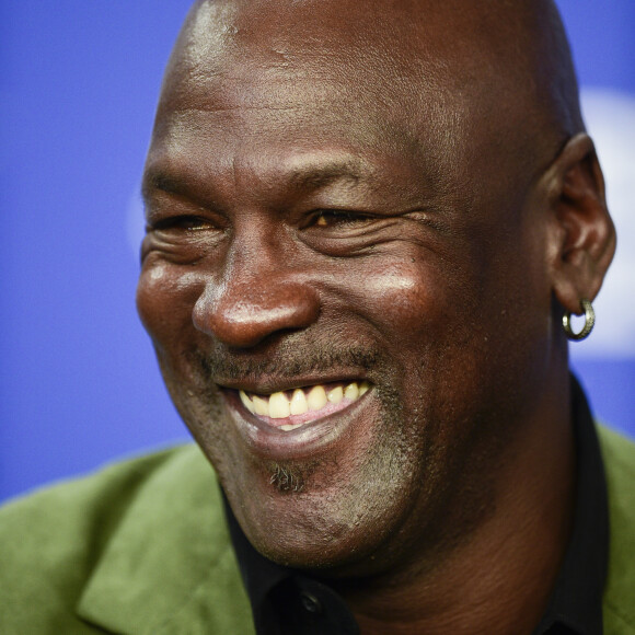 Michael Jordan lors de la conférence de presse du match de NBA Paris 2020 entre les Bucks de Milwaukee et les Charlotte Hornets à l'AccorHotels Arena à Paris le 24 janvier 2020. © JB Autissier / Panoramic / Bestimage