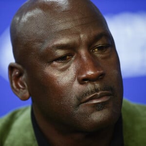 Michael Jordan lors de la conférence de presse du match de NBA Paris 2020 entre les Bucks de Milwaukee et les Charlotte Hornets à l'AccorHotels Arena à Paris le 24 janvier 2020. © JB Autissier / Panoramic / Bestimage