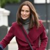 Exclusif - Pippa Middleton promène son fils Arthur en poussette dans les rues de Londres le 16 décembre 2019.