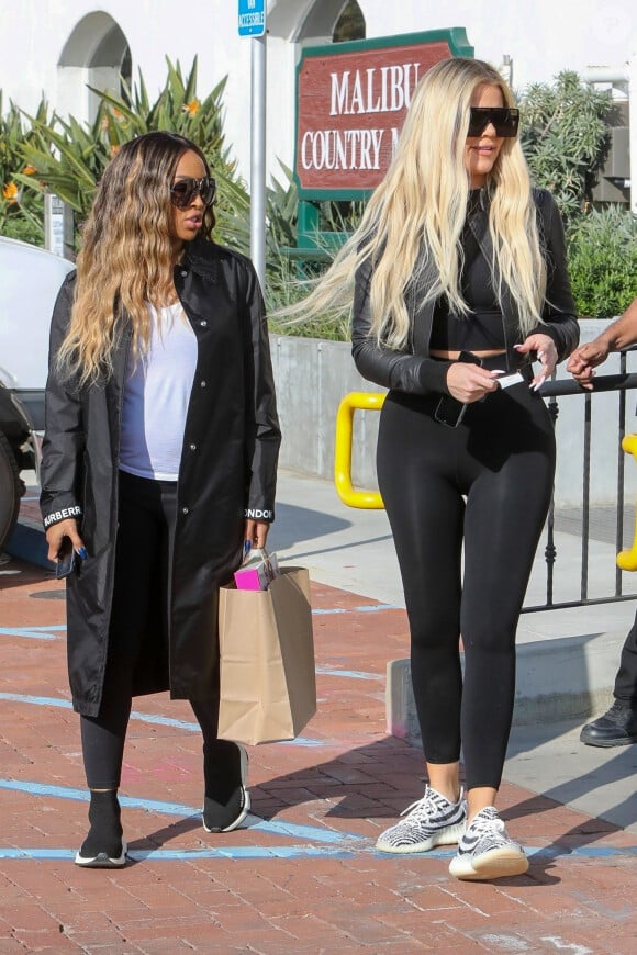 Exclusif - Malika Haqq et Khloé Kardashian à Malibu. Le 7 novembre 2019.