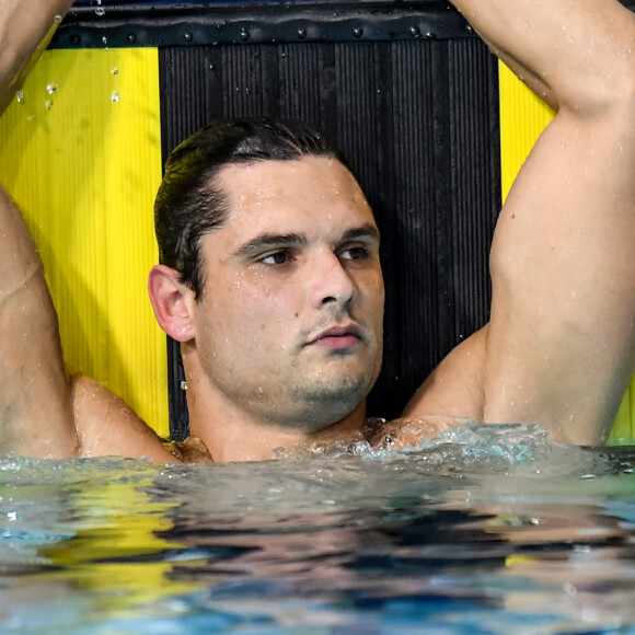 Florent Manaudou remporte la médaille d'argent au 50m nage libre - Championnat d'Europe en petit bassin à Glasgow le 7 décembre 2019.