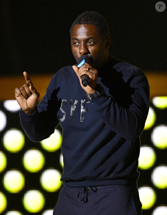 Idris Elba au concert WE Day UK à la SSE Arena, au stade de Wembley. Londres, le 4 mars 2020.