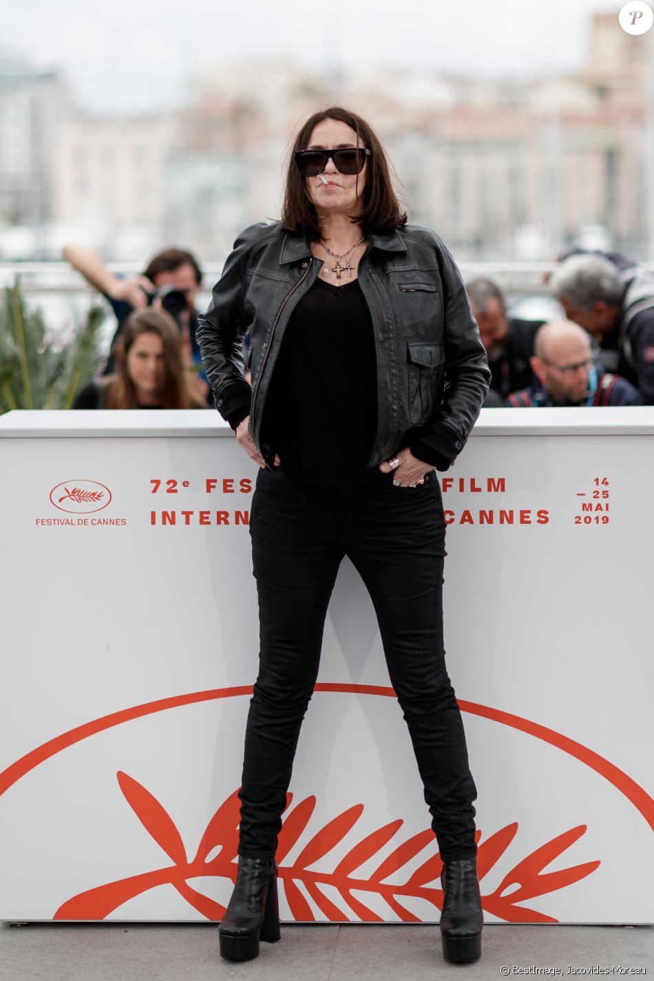 Béatrice Dalle au photocall du film Lux Aeterna lors du 72ème Festival International du film de Cannes. Le 19 mai 2019 © Jacovides-Moreau / Bestimage