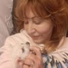 Marie-Paule de "L'amour est dans le pré" avec son chien Dior, février 2020