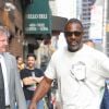 Idris Elba arrive dans les studios de l'émission "The Late Show With Stephen Colbert" pour faire la promotion du nouveau film "Fast & Furious : Hobbs & Shaw" à New York le 29 juillet 2019.