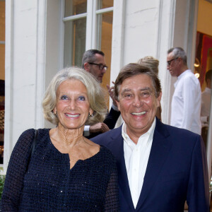 Exclusif - Jean-Pierre Foucault et sa femme Evelyne  Soirée en l'honneur du "Royal Palm de Marrakech" à Paris le 17 septembre 2014.