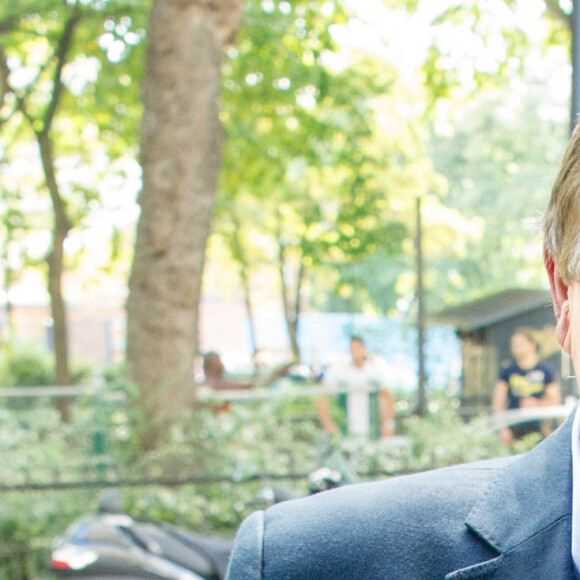 Jean-Pierre Foucault - Arrivées à la conférence de rentrée de Europe 1 à Paris. Le 3 septembre 2014