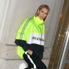 Exclusif - Céline Dion en veste, jogging et baskets Balenciaga à l'issue de son deuxième concert au Barclays Center. Brooklyn, New York, le 29 février 2020.