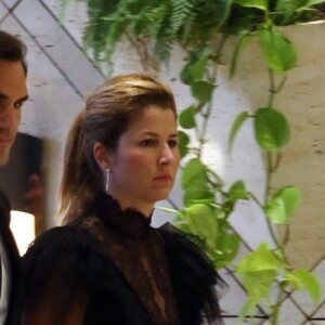 Roger Federer et sa femme Mirka arrivent à la soirée Hopman Cup New Years Eve Ball au Crown Towers à Perth, Australie le 31 décembre 2018.