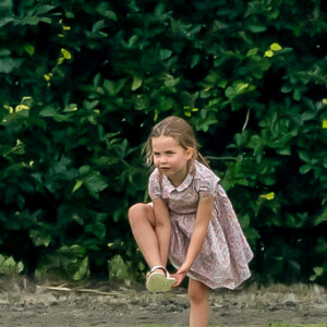 Le prince George de Cambridge et sa soeur la princesse Charlotte de Cambridge lors d'un match de polo de bienfaisance King Power Royal Charity Polo Day à Wokinghan, comté de Berkshire, Royaume Uni, le 10 juillet 2019.