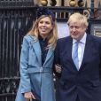 Le Premier ministre britannique Boris Johnson et sa compagne Carrie Symonds (enceinte) - La famille royale d'Angleterre à la sortie de la cérémonie du Commonwealth en l'abbaye de Westminster à Londres, le 9 mars 2020.