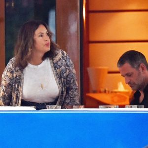 Exclusif - Mariska Hargitay et son mari Peter Hermann. Mariska Hargitay est en vacances en famille à Portofino, le 1er Juillet 2019.