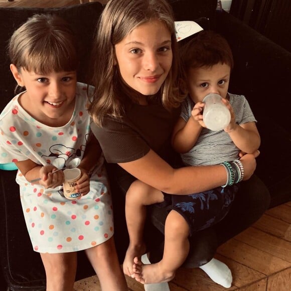 Les trois enfants de Nicolas Duvauchelle sur Instagram, septembre 2019.