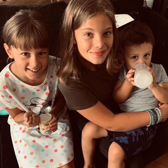 Les trois enfants de Nicolas Duvauchelle sur Instagram, septembre 2019.