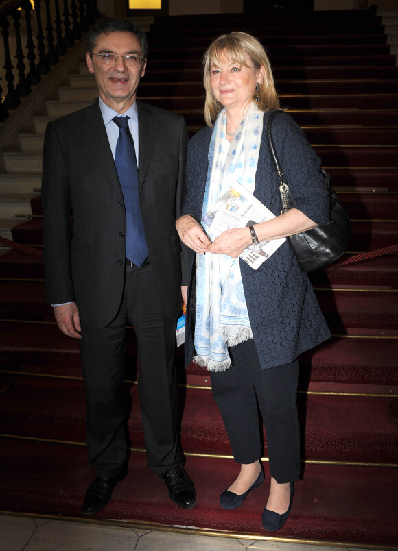 Patrick Devedjian et sa femme Sophie - Concert commémoratif pour les 100 ans du génocide arménien au Théâtre du Châtelet à Paris, le 21 avril 2015.