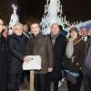 Daniel Guichard, Patrick Devedjian - inauguration du marché de Noël sur le Parvis de La Défense à Paris le 27 novembre 2018.