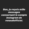 Lolita Séchan pousse un coup de gueule contre ceux qui la harcèlent pour avoir des nouvelles de son père Renaud, le 30 mars 2020 sur Instagram.