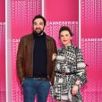 Anne-Elisabeth Blateau et David Mora durant la soirée d'ouverture de la compétition du Canneseries le 7 avril 2018. © Bruno Bebert / Bestimage