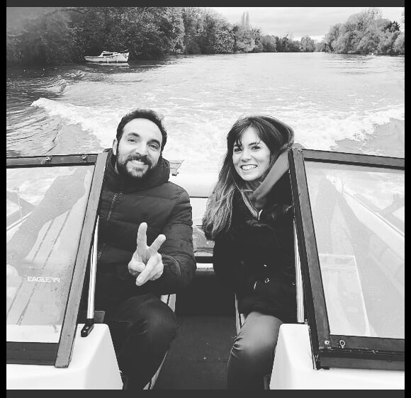 David Mora et Davina Vigné sur un bateau, le 18 novembre 2019