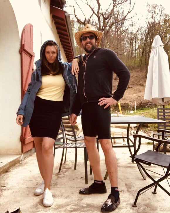 David Mora et Davina Vigné, le 1er avril 2020, sur Instagram