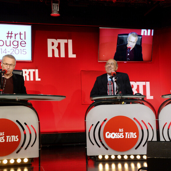 Laurent Ruquier, Pierre Benichou et Chantal Ladesou - Conférence de rentrée de RTL à Paris. Le 4 septembre 2014