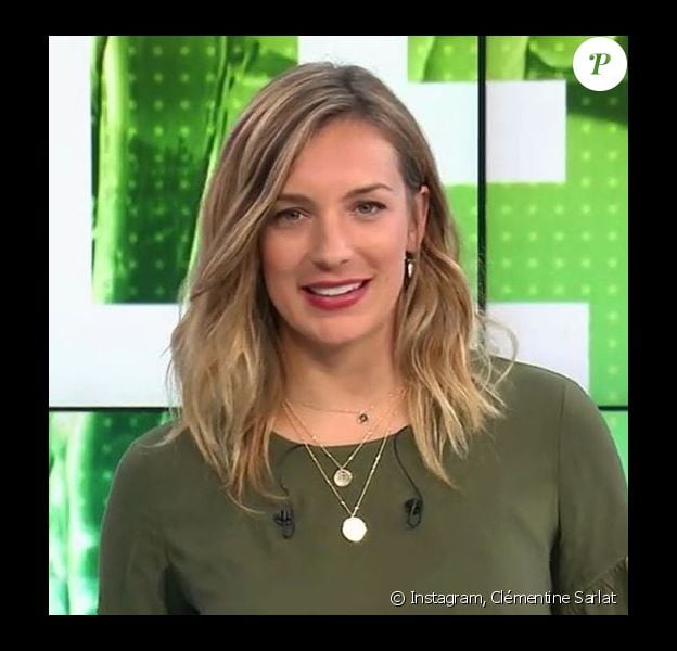 Clémentine Sarlat sur le plateau de "Tout le sport" - Instagram, 28 avril 2018