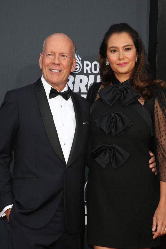 Bruce Willis et sa femme Emma Heming à la soirée Comedy Central Roast Of B. Willis au Palladium à Hollywood, le 14 juillet 2018