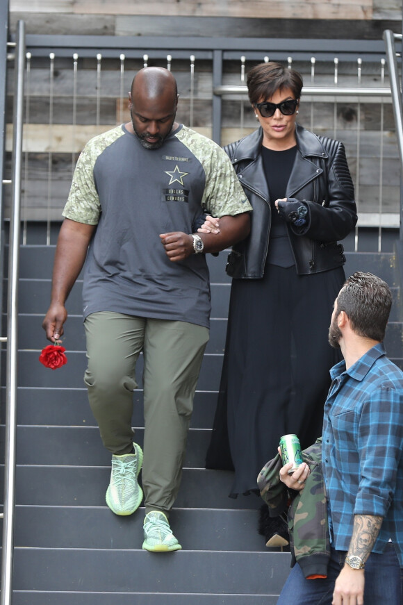 Exclusif - Kris Jenner et son compagnon Corey Gamble à Los Angeles, le 9 mars 2020.