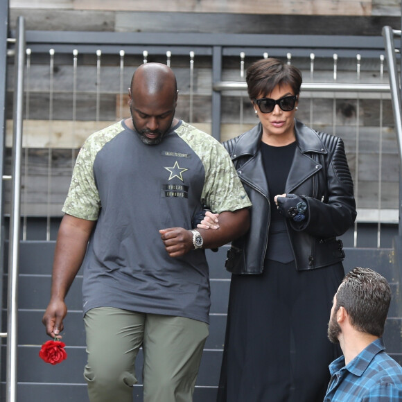 Exclusif - Kris Jenner et son compagnon Corey Gamble à Los Angeles, le 9 mars 2020.