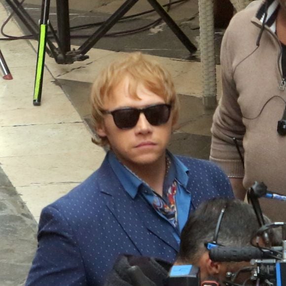 Rupert Grint pendant le tournage de la série "Snatch" à Malaga, Espagne, le 3 avril 2018.