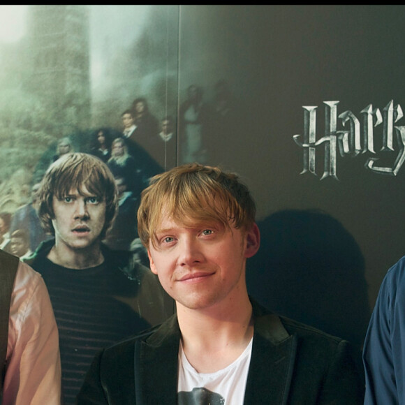 James Phelps, Rupert Grint et Oliver Phelps à la première du film "Harry Potter et les reliques de la mort : partie 2" à Madrid, en 2011.