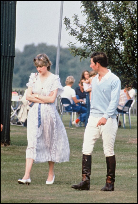 Lady Diana et le prince Charles à un match de polo à Windsor en 1981.