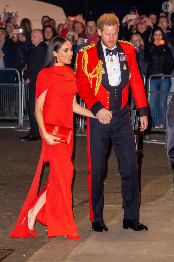 Le prince Harry, duc de Sussex, et Meghan Markle, duchesse de Sussex assistent au festival de musique de Mountbatten au Royal Albert Hall de Londres, Royaume Uni, le 7 mars 2020.