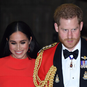 Le prince Harry, duc de Sussex, et Meghan Markle, duchesse de Sussex assistent au festival de musique de Mountbatten au Royal Albert Hall de Londres, Royaume Uni, le 7 mars 2020.