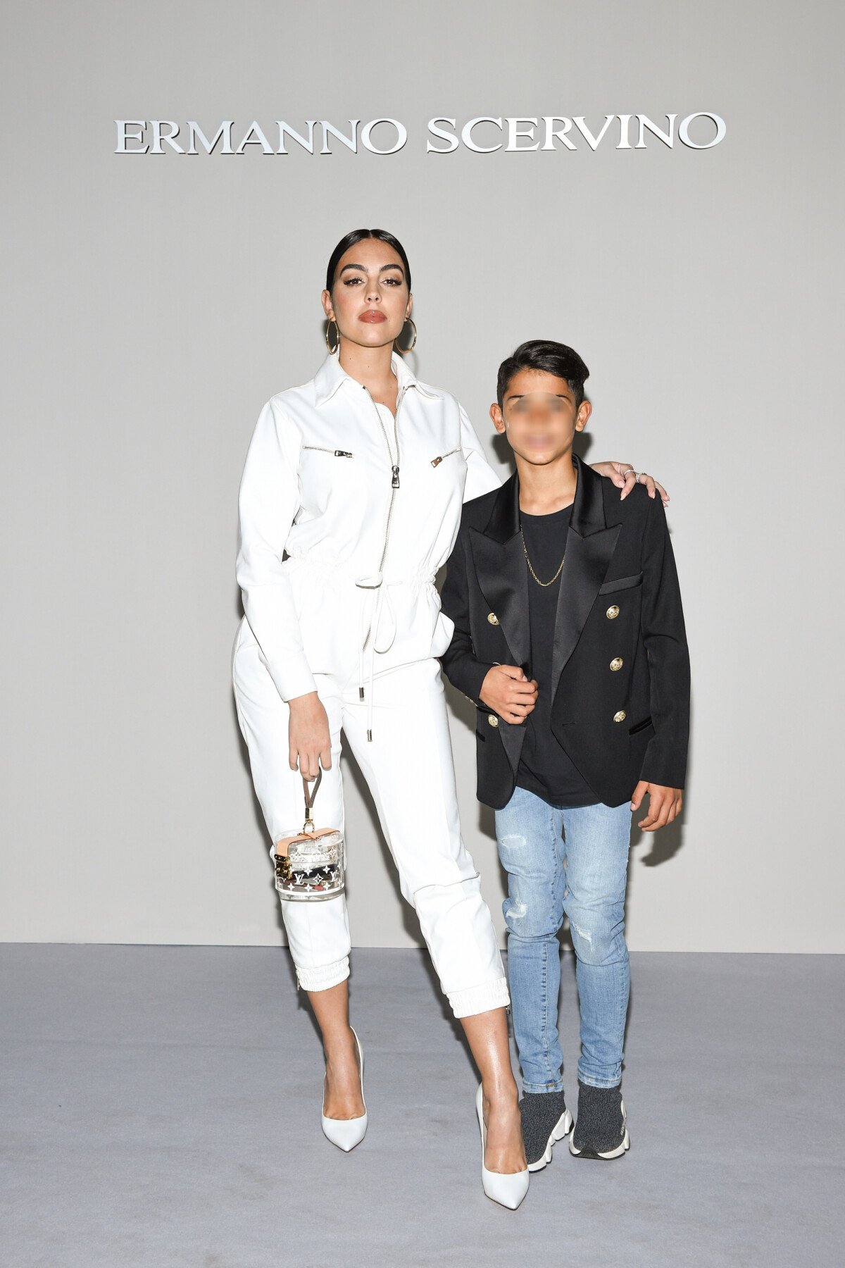 Photo : Georgina Rodriguez - People au défile de mode prêt-à-porter  Automne-Hiver 2020/2021 Ermanno Scervino à Milan le 22 Février 2020. -  Purepeople