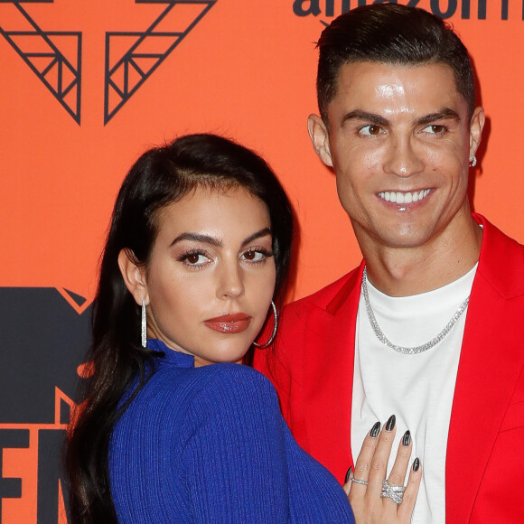 Cristiano Ronaldo et sa compagne Georgina Rodriguez à la soirée MTV European Music Awards 2019 (MTV EMA's) au FIBES Conference and Exhibition Centre à Séville en Espagne, le 3 novembre 2019.