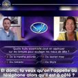 Alessandra Sublet et Camille Combal dans l'émission "Qui veut gagner des millions" sur TF1. Le 28 avril 2020.