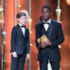 Jacob Tremblay et Abraham Attah - 88ème cérémonie des Oscars à Hollywood, le 28 février 2016.