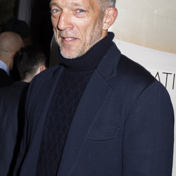 Vincent Cassel lors de la remise de la médaille d'Officier des Arts et des Lettres au rappeur O.Puccino par l'acteur, réalisateur et producteur V.Cassel à l'hôtel du Collectionneur à Paris, France, le 2 mars 2020. © Jack Tribeca/Bestimage