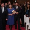 La princesse Stéphanie de Luxembourg, enceinte, assistait avec son mari le prince Guillaume, grand-duc héritier de Luxembourg, au 75e anniversaire de l'Oeuvre Nationale de Secours Grande-Duchesse Charlotte le 23 janvier 2020 à l'European Convention Center à Luxembourg.