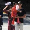 Exclusif - Sandra Bullock avec son compagnon Bryan Randall et sa fille Laila à Los Angeles le 22 octobre 2017.