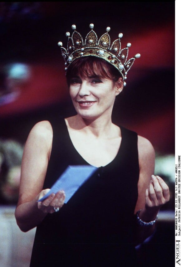 Patricia Millardet invitée dans une émission de variétés italiennes, le 23 novembre 1995. 