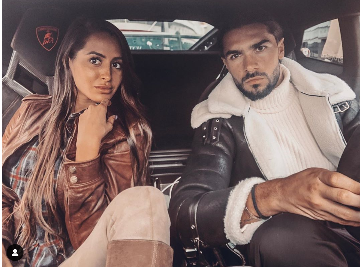 Photo : Marine El Himer et Julien Guirado le 22 octobre 2019. - Purepeople