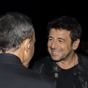 Exclusif - Patrick Bruel et Nikos Aliagas - Backstage de l'enregistrement de l'émission "La Chanson secrète 5" sur TF1, à Paris. Le 17 décembre 2019 © Gaffiot-Perusseau / Bestimage